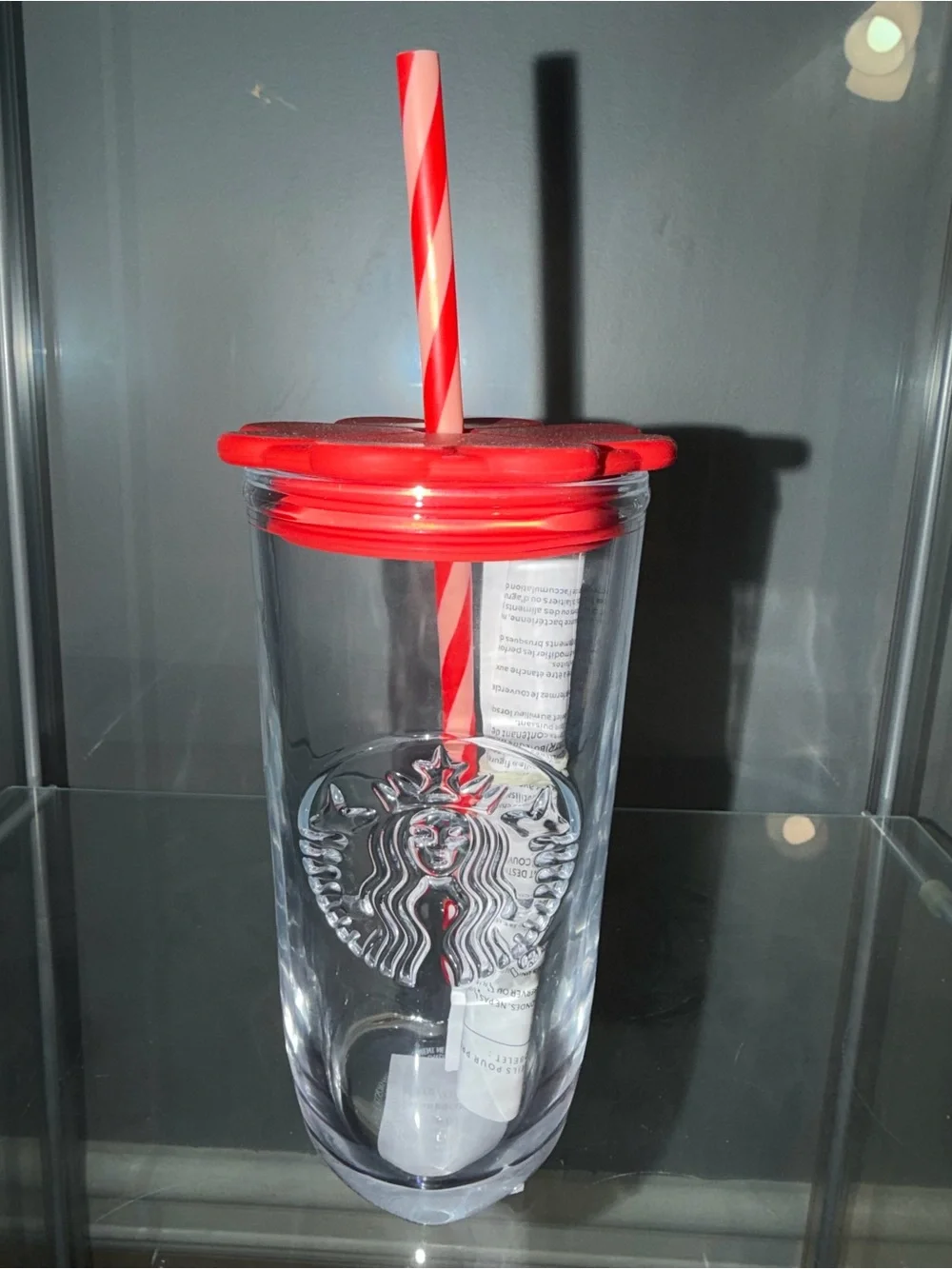 Starbucks Heart Glass Tumbler BNWT 16oz